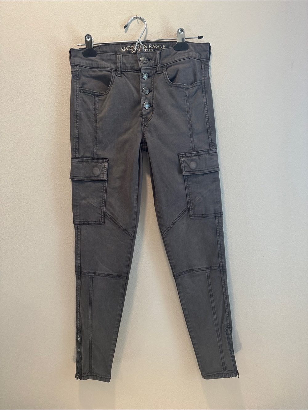 American Eagle Outfitters Charcoal Gray Stretch Jeans